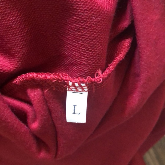 Turtleneck Dress long sleeves wrap front hem Large - Picture 7 of 7